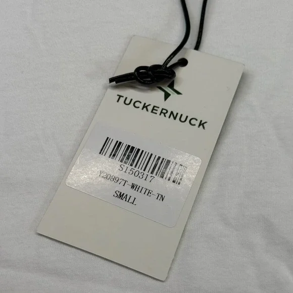 Tuckernuck Presley Boyfriend White Cotton T-Shirt Crew Neck Tee Top Small READ - Picture 7 of 8